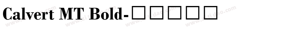 Calvert MT Bold字体转换